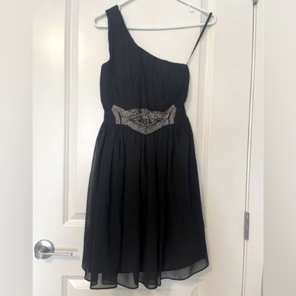 One-Shoulder Black Dress
